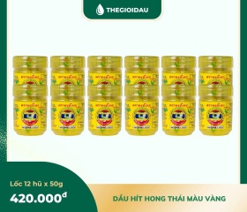 Dầu hít Hong Thái màu vàng bán sỉ dạng lốc, thùng giá tốt | Dauthaoduoc.net