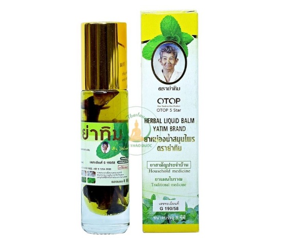Dầu Gió Thái Lan 25 Loại Thảo Dược Herbal Liquid Yatim Brand Lốc 12 Chai 